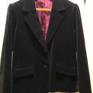 Black velvet blazer